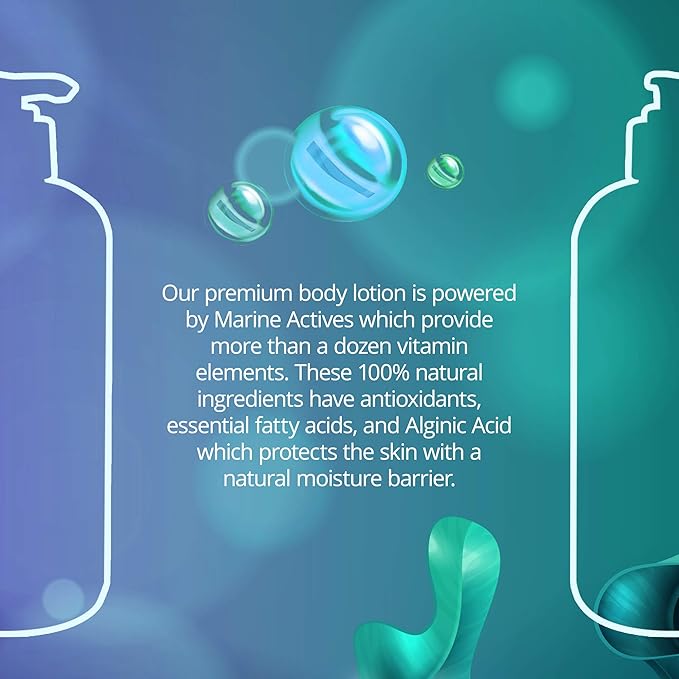 All Natural Hydrate Lavender Sea Plant Hand and Body Lotion for Women and Men, Essential Oil Scent 16 Fl Oz, Non Comedogenic, Vegan Moisturizer for Dry and Sensitive Skin, No Parabens