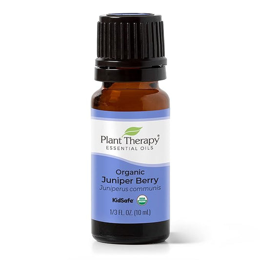 Plant Therapy Organic Juniper Berry Essential Oil 100% Pure, Undiluted, Natural Aromatherapy, Therapeutic Grade 10 mL (1/3 oz)