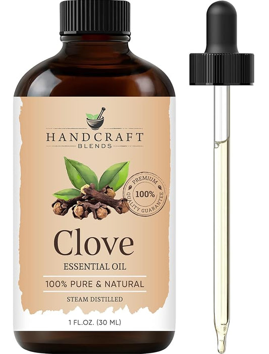 Handcraft Blends Clove Essential Oil - 1 Fl Oz - 100% Pure and Natural - Premium Grade Essential Oil for Diffuser and Aromatherapy