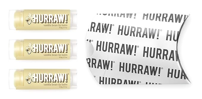 Hurraw! Vanilla Bean Lip Balm, 3 Palm