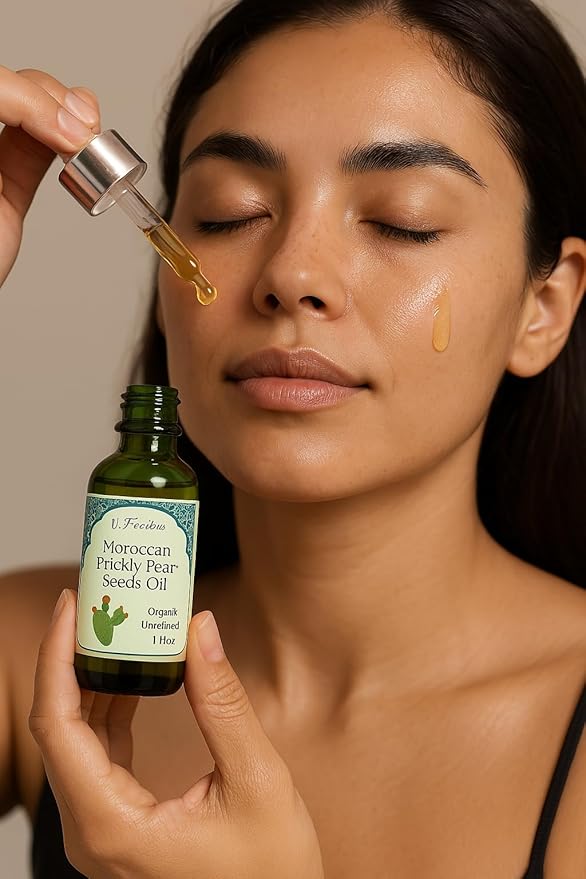FERIHA Prickly Pear Seed Oil for Face – 100% Organic Moroccan Cactus Oil, Natural Facial Treatment from the Sahara Desert