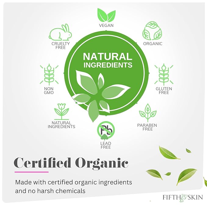 Fifth & Skin Caffeine Eye Cream – Made in USA! Eye Whip - 1 OZ - Natural - Organic – Vegan & Cruelty Free – for Puffy Eyes, Dark Circles, Fine Lines - w/Hyaluronic Acid