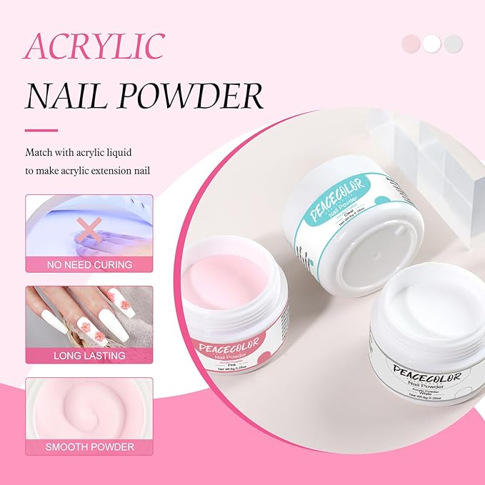 Peacecolor 8Pcs Cuticle Oil Pen Acrylic Nail Kit