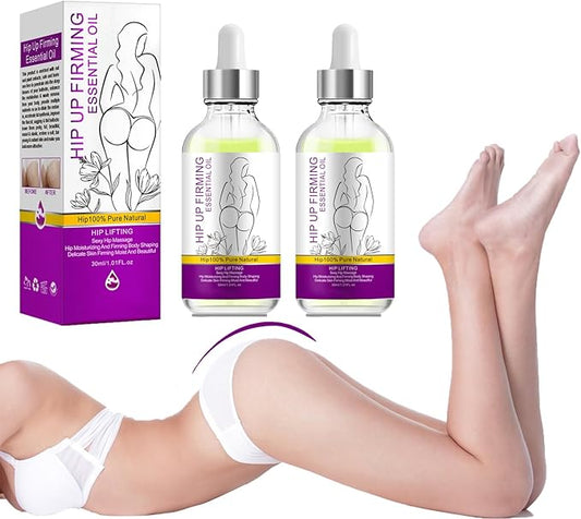Safudan Hip Plump Up Oil,Firming Body Oil, Natural Herbal Hip Lift Buttock Massage Oil, Butt Firming Enhancement Essential Oil for Women, Firming & Lifting Fast (2 PCS)