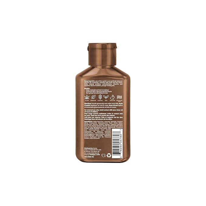 HEMPZ Mini Vanilla Lux Herbal Body Moisturizer 2.25 oz. New LOOK