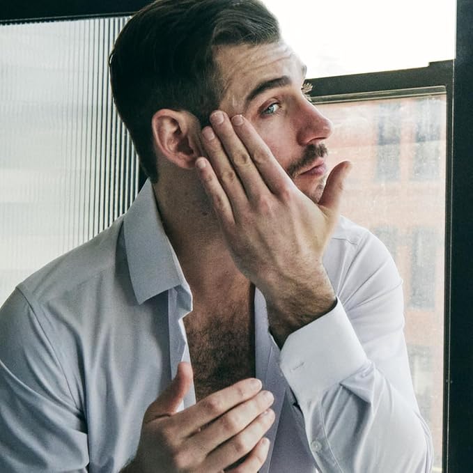 Brickell Men's Advanced Anti-Aging Skin Care Routine, Night Face Cream, Vitamin C Facial Serum and Eye Cream, Natural and Organic, Scented, Skin Care Gift Set