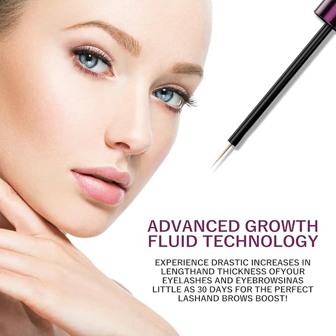 Eyelash Growth Serum, Lash Serum for Eyelash Growth & Enhancing, Advanced Formula for Natural Lashes or Lash Extensions & Brows (0.17 fl oz)