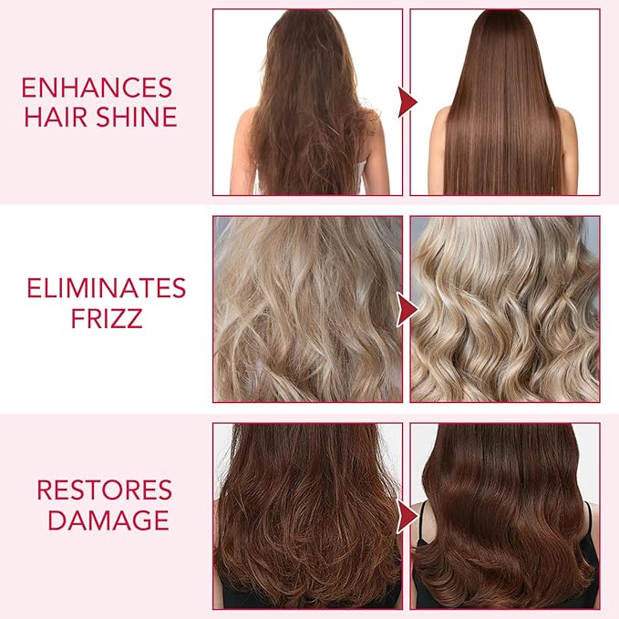Hair Styling Serum for Frizzy & Dry Hair, Hair Oils Vitamins in Capsules, Hair Treatment Serum with Moroccan, Macadamia Oil - Vitamins A C E B5 Hair Oil Capsules for Women Men