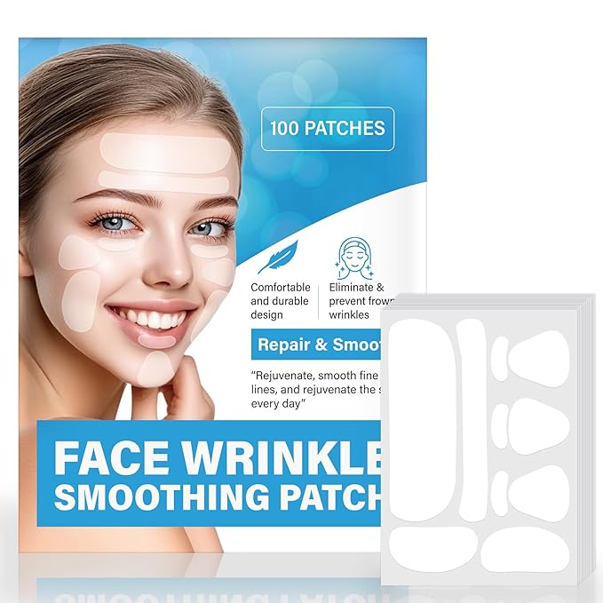 Anti Wrinkle Patches, Effective Wrinkle Patches for Face & Forehead, Facial Lines Stickers Overnight, Reduce Eyes & Face Fine, Smooth Fine Lines, Comfortable and Breathable
