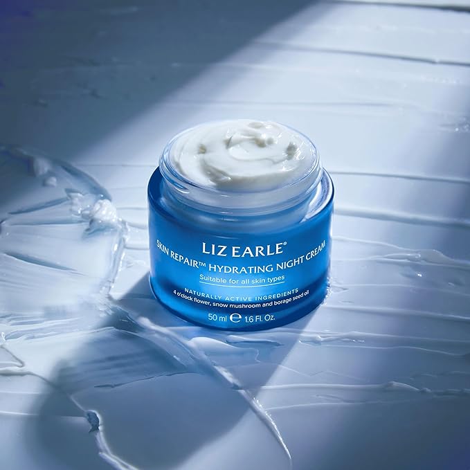 Liz Earle Skin Repair Hydrating Night Cream - Deeply Replenishing Face Moisturizer to Help Reduce Signs of Fatigue and Boost Hydration - Enriched with Plant-Based Hyaluronic Acid & Niacinamide (50 ml)