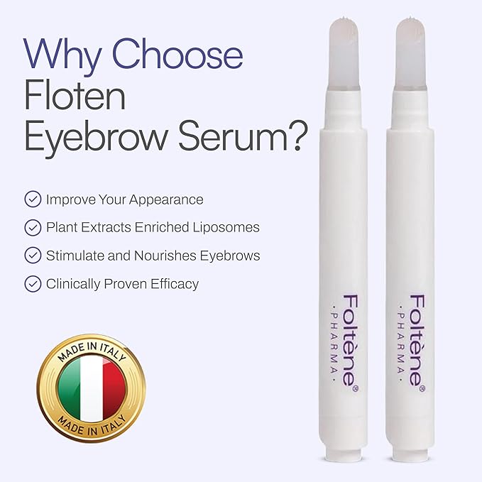 Foltene PHARMA Eyebrow Serum - Clinically Proven Brow Growth Serum for Fuller, Thicker Brows - Advanced Formula with Peptides & Panthenol - Best Eyebrow Hair Growth Serum for Nourishment & Strength
