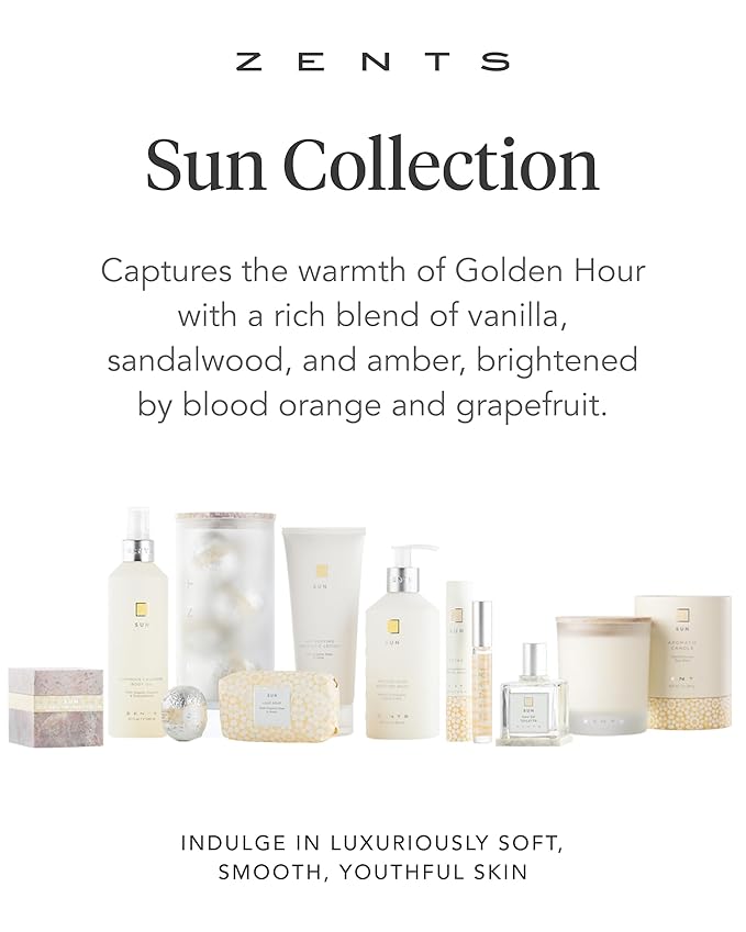 Zents Age-Defying Probiotic Body & Hand Lotion (Sun) | Moisturizing Lotion with Hyaluronic Acid & Organic Shea Butter | Nourishes & Hydrates Skin | 6.4 fl oz