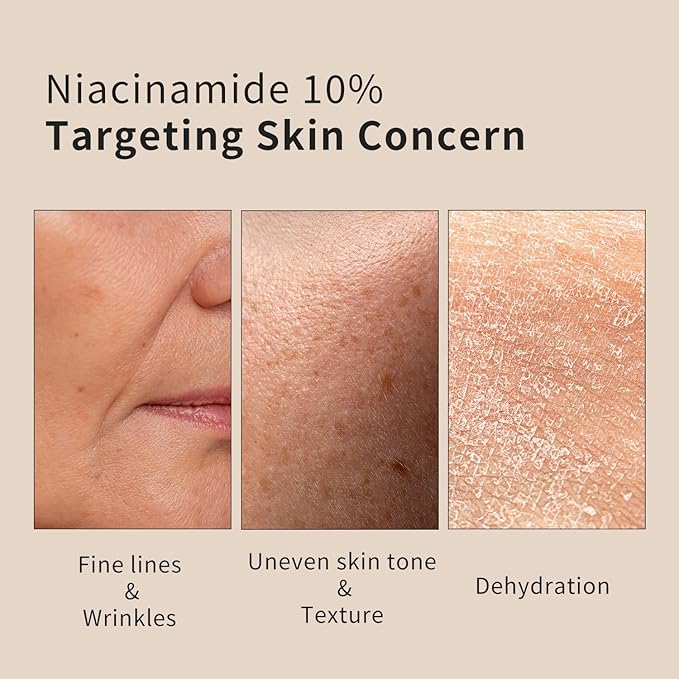 Complex Niacinamide 10% Serum with Peptides (3oz) Glowing, Firming, and Pore-Refining Formula for Smooth, Healthy-Looking Skin, Easter Gift, Mother's Day Gifts