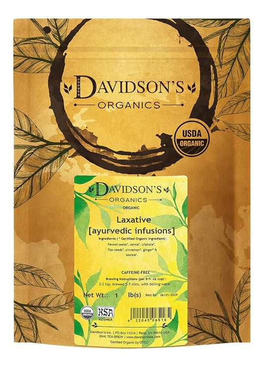 Davidson's Organics, Ayurvedic Infusions, Laxative, Loose Leaf Tea, 16-Ounce Bag