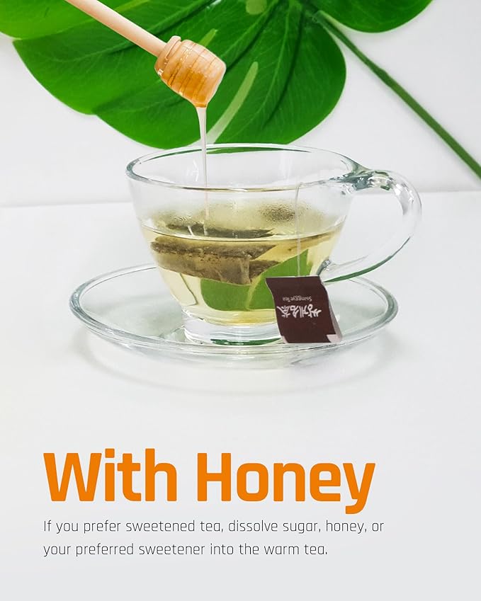 Ssanggye Persimmon Leaf Tea 1.0g x 40 Tea Bags, Premium Korean Herbal Tea Hot Cold Herb Soft Savory Taste Decaf 4 Seasons Made in Korea