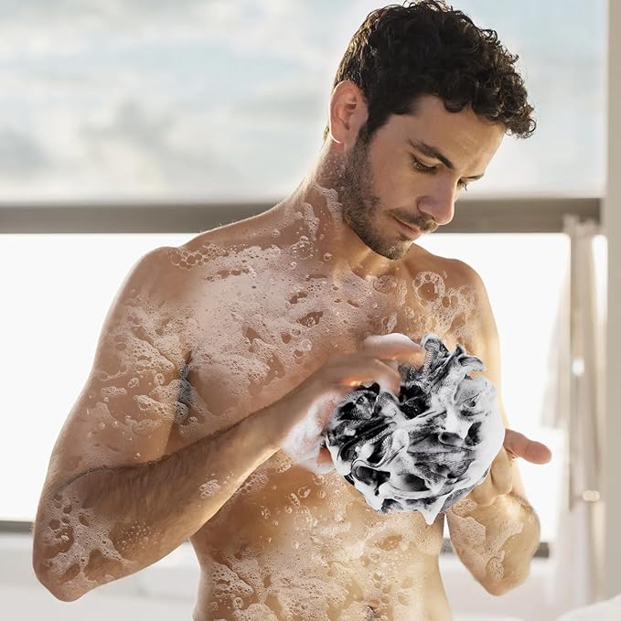 Bath loofah sponge back scrubber