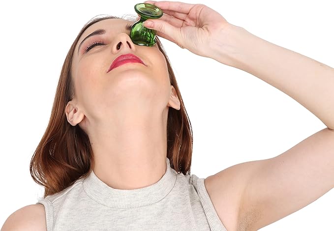 Glass Eye Wash Cup with Engineering Design to Fit Eyes for Effective Cleansing Superior, Smooth Edge,Snug Fit- with Storage Container Soothing Relief from Allergens, Irritants, Makeup, Dust, Dry Eyes