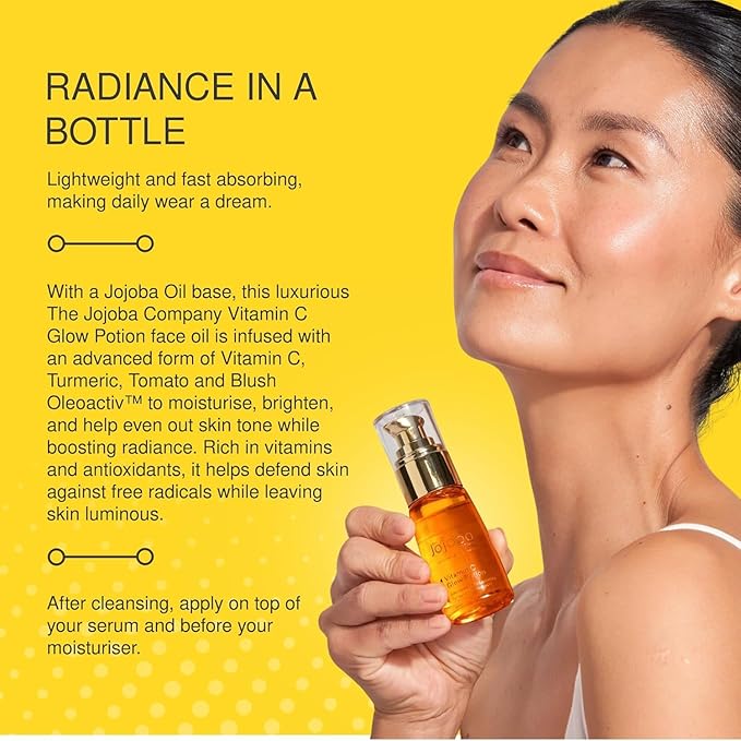 Vitamin C Facial Oil 30ml – Brightening Glow Elixir with THD Ascorbate, Turmeric & Tomato Oil – Antioxidant-Rich Skin Booster for Radiance, Even Tone & Smooth Texture