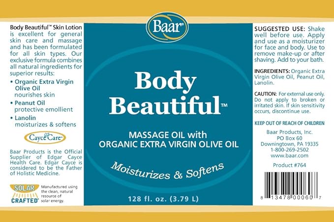 Body Beautiful Massage Oil and Skin Lotion Gallon