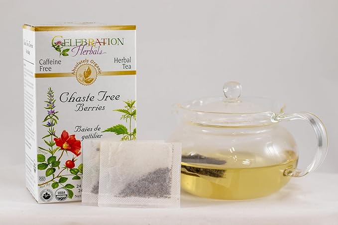 Celebration Herbals Organic Chaste Tree Berries Tea, 24 Bags