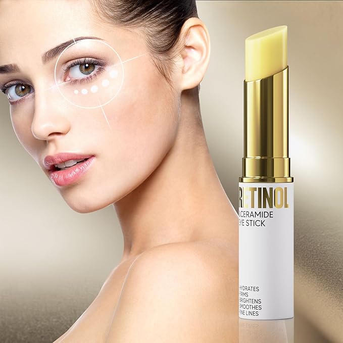 Retinol Eye Stick, Eye Cream for Dark Circles and Puffiness, Hydration and Brightening Eye Balm, Under Eye Cream Anti Aging Visible Results in 3-4 Weeks Reduces Fine Lines Bags