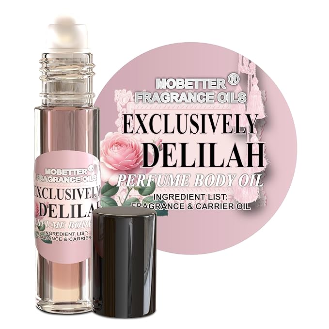 MOBETTER FRAGRANCE OILS' Exclusively Delilah Perfume Body Oil, Litchi, Pear, Bergamot, Grapefruit and Pink Pepper, Long Lasting, Travel Size