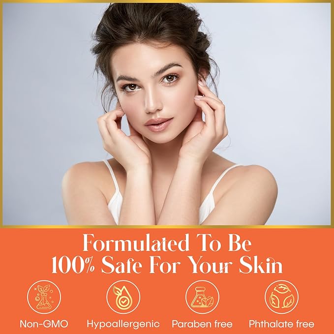 Collagen & Vitamin C Face Serum - Anti-Aging, & Smoothing - Dermatologist Tested, Clean Beauty, Cruelty Free Korean Skin Care for All Skin Types - 1.69 FL.OZ.