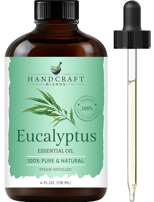 Handcraft Blends Eucalyptus Essential Oil - Huge 4 Fl Oz - 100% Pure and Natural - Premium Grade Essential Oil for Diffuser and Aromatherapy