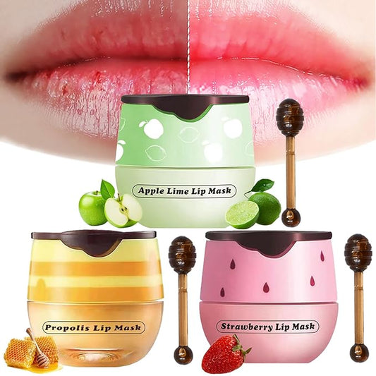 3PCS Lip Balm Honey Pot, Honey Sleeping