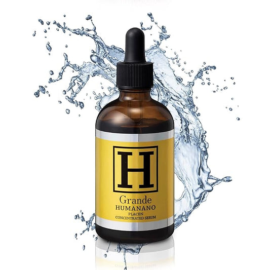 Japanese Placen Liposomal 100% Concentrated Serum, EGF, FGF, "HUMANANO", Paraben Free, Alcohol Free, Mineral Oil Free, Cruelty Free (3.38 fl oz)