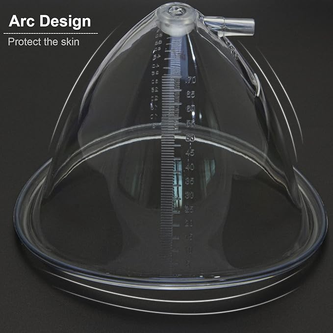 Elitzia ETSL0004 Accessories Cup70 Cup80 Cup90 Cup105 Cup120 One Pair for Chest Enlargement Vacuum Pump Breast Beauty Salon Spa Professional Equipment (Cup70)