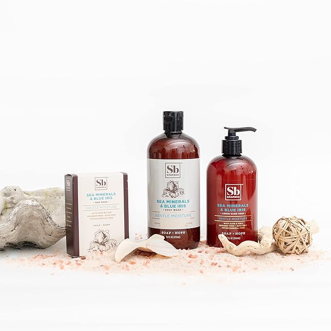 Soapbox Body Lotion, Sea Minerals & Blue Iris Moisturizing Body Cream, Vegan, Natural & Cruelty Free Hydrating Hand Lotion Refill for Dry Skin - Gallon Size for Home & Professional