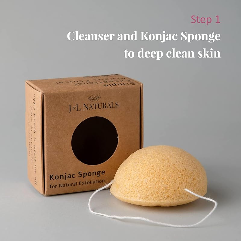 J&L Naturals Simple Skin Regimen Kit With Cleansing Bar, Face Salve, Konjac Sponge, Lip Balm | For Oily, Dry, Mature, and Combination Skin | Zero Waste (Timeless (mature skin), Exceptional)