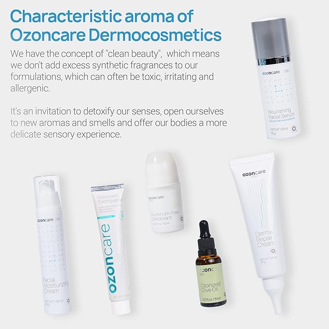 Ozonated Olive Oil - Moisturizing, Nourishing and Purifying Oil, Skin Treatment, Natural Products, Sensitive and Damaged Skin, Accelerates Skin Repair - VEGAN, Paraben Free - 1.05Oz/30 g