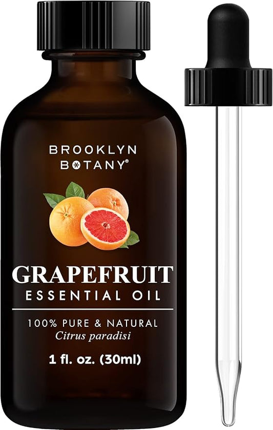 Brooklyn Botany Grapefruit Essential Oil – 100% Pure and Natural – Premium Grade Oil with Dropper - for Aromatherapy and Diffuser - 1 Fl Oz