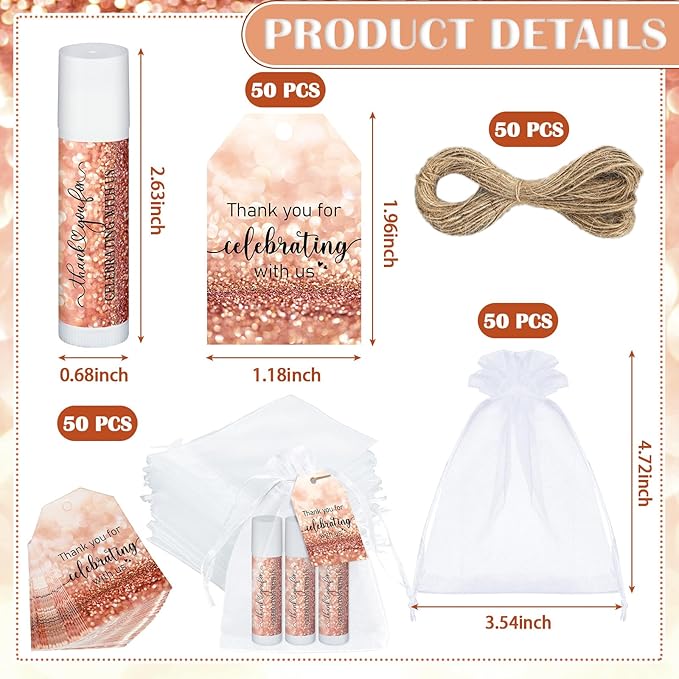 Dunzy 50 Pack Bridal Shower Favors Guests