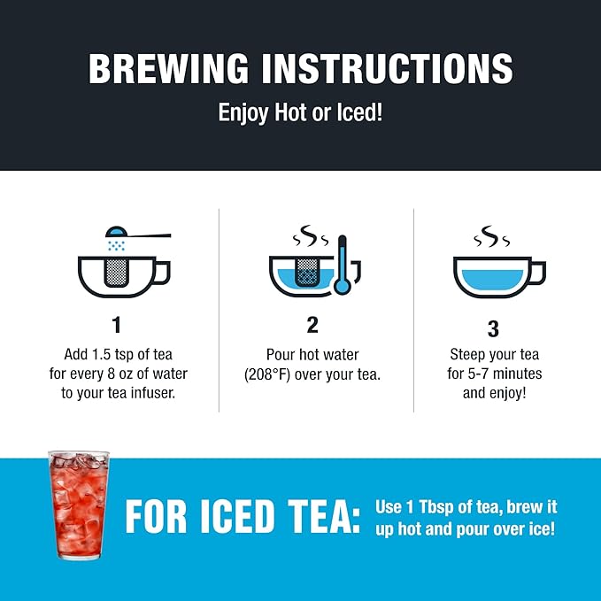 Tiesta Tea - Palm Beach Punch | Loose Leaf | Fruit Punch Herbal Tea | Caffeine-Free Tropical Blend with Apple and Orange | Brew Hot or Iced | Resealable Pouch | 25 Cups | 2 Ounce