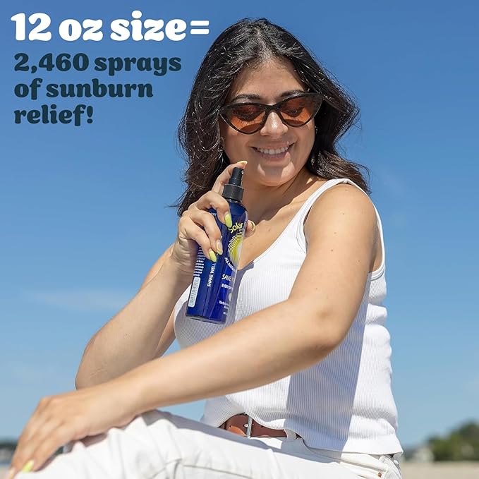 After Sun Moisturizing Spray 2 Pack (Full Size 12 Ounce + Travel Size 2 Ounce) - Hydrating Facial & Body Mist - Sunburn Relief With Vitamin E & Calendula - Lotion Delivered in Water