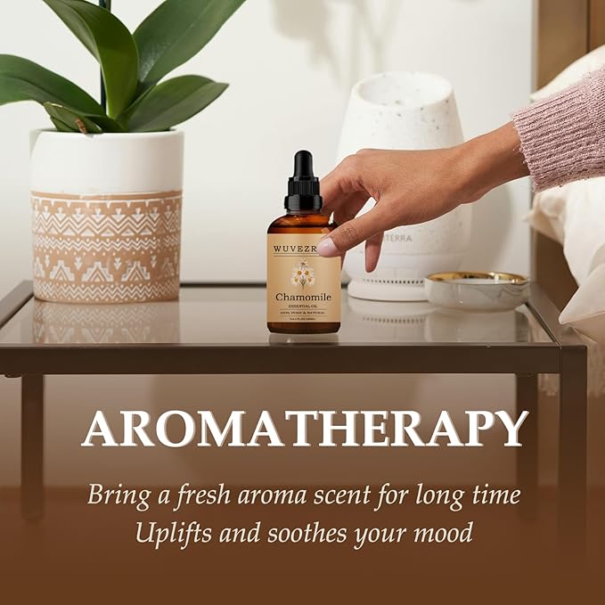 Chamomile Essential Oils 120ML, Pure Chamomile Essential Oil for Aromatherapy Diffuser - 4 Fl Oz