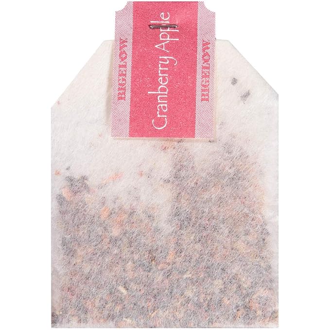 Bigelow Cranberry Apple Herbal Tea Bags 28-Count Box (Pack of 3) Cranberry Apple Hibiscus Flavored Herbal Tea Bags All Natural Non-GMO