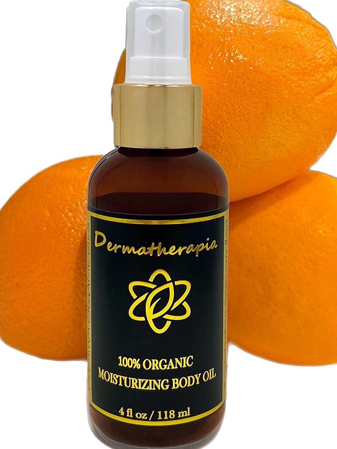 100% Organic Luxury Body Oil, Hair Oil, and Face Oil -Smoothing for Aging Skin, Scalp, and Problem Skin. Ultra Moisturizing and Delivers Nutrients to Promote Soft Skin and Silky Hair. Absorbs Quickly
