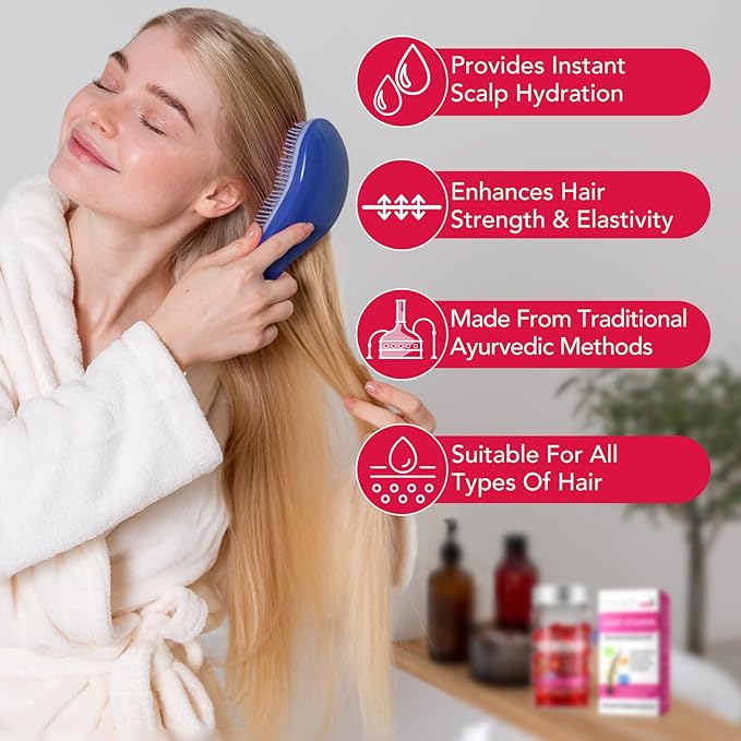 2 Pack Hair Treatment Serum,Hair Capsules for Hair Growth and Moisturizing with Vitamin A C E Pro B5, Conditioner for Women & Men 80p