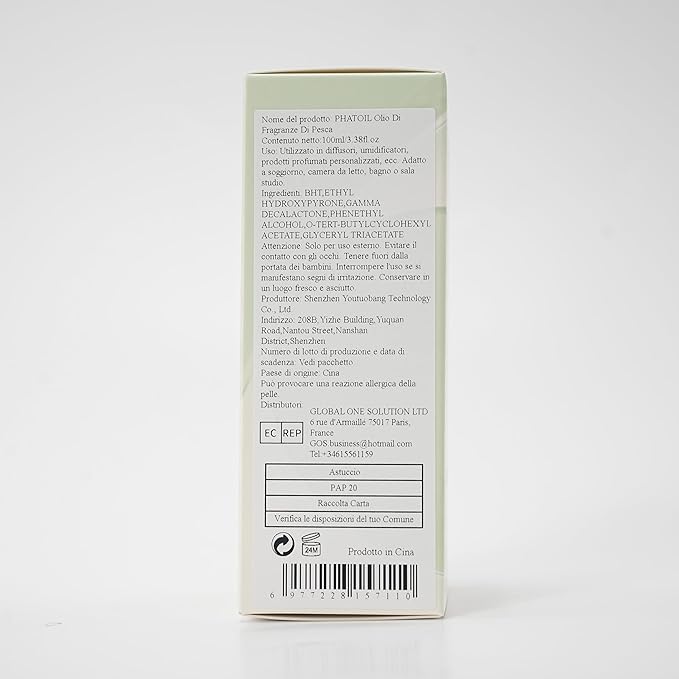 3.38FL.OZ Peach Fragrance Oils for Aromatherapy, Essential Oils for Diffusers for Home, Perfect for Diffuser, Yoga, Skin Care, DIY Candle and Soap Making - 100ml