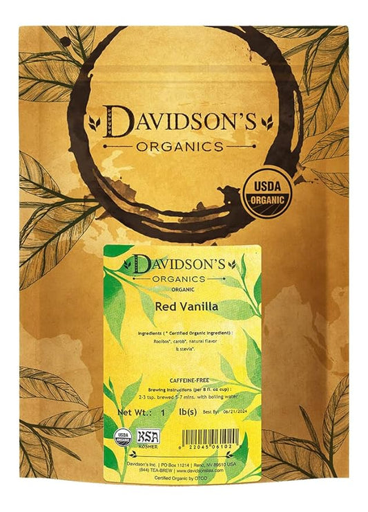 Davidson's Tea Bulk, Red Vanilla, 16-Ounce Bag