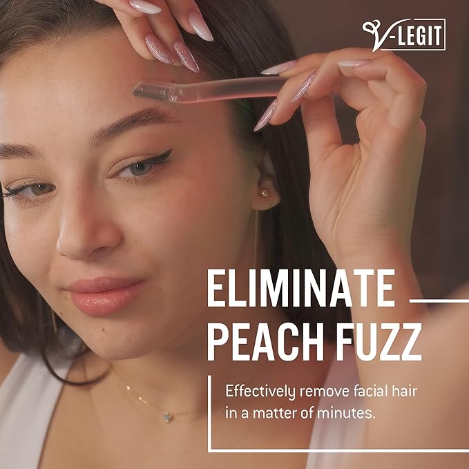 Dermaplaning Tools - Exfoliating Facial Razor Dermaplane for Women & Men Shaver to Exfoliate Refresh the Skin Peach Fuzz Eyebrow Hair Removal Blade 4 count Bonus Defining Shaper