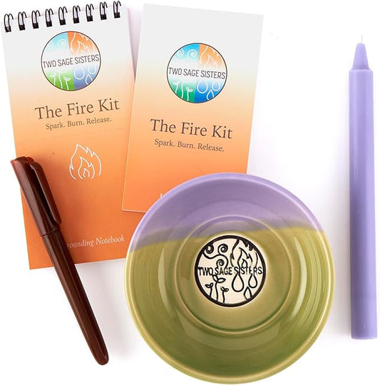 The Fire Kit – Jump Into Spring with Selfcare - Burn Negative Thoughts for Stress Relief and Healing - Care Kit By Two Sage Sisters
