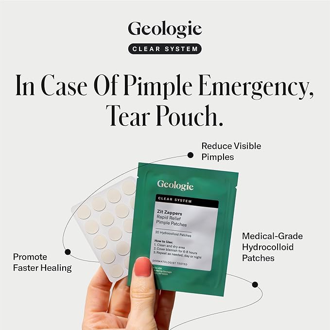 Geologie Zit Zapper Pimple Patches - 2 Pack (40 Ct.) - Rapid Relief Pimple Patches