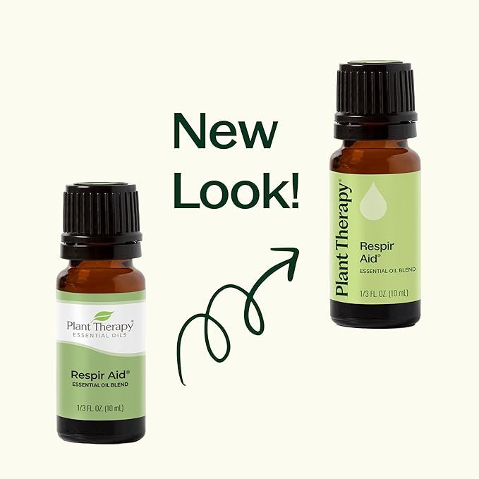 Plant Therapy Respir Aid Essential Oil Blend 10 mL (1/3 oz) Sinus, Airway and Congestion Clearing Oil Blend, 100% Pure, Undiluted, Natural Aromatherapy, Therapeutic Grade