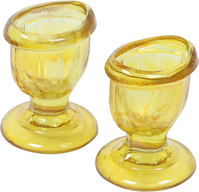 Glass Eye Wash Cup with Engineering Design to Fit Eyes for Effective Cleansing Superior, Smooth Edge,Snug Fit- with Storage Container Soothing Relief from Allergens, Irritants, Makeup, Dust, Dry Eyes