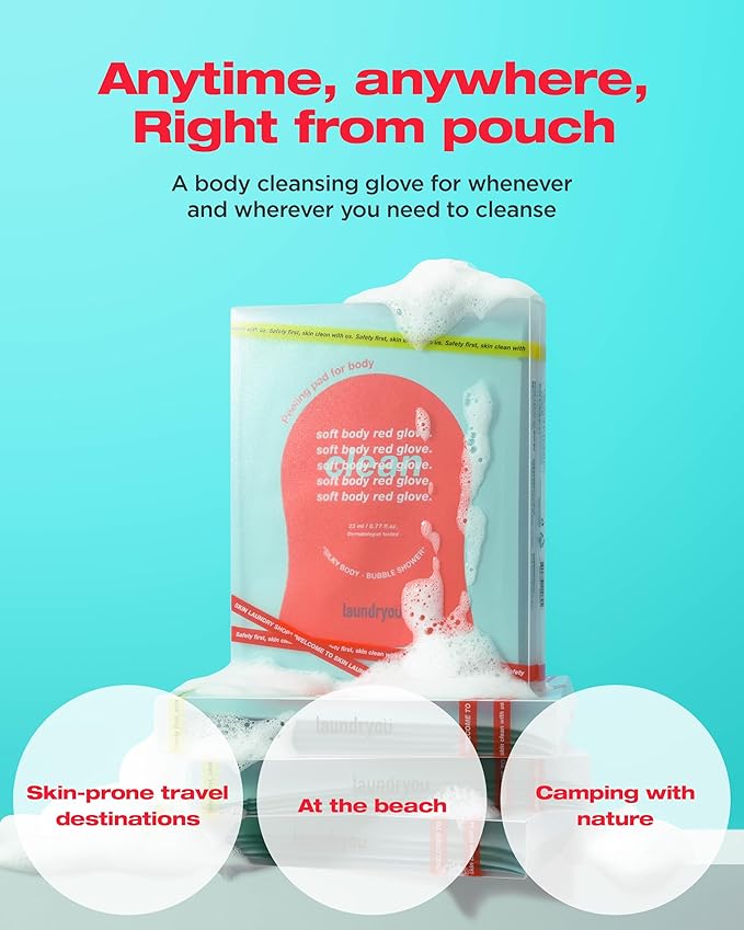 Exfoliating bubble body scrub wash